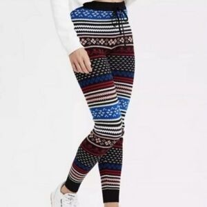 American Eagle Fair Isle Sweater Drawstring Joggers Size Small